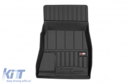 Specific rubber mats suitable for Ford Mustang coupe 2014-2023, Ford Mustang after 2023, 4-piece set, black color, with 24-month warranty-image-6223272
