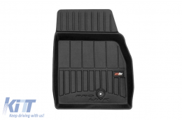 Specific rubber mats suitable for Ford Mustang Mach-E after 2020, 3-piece set, black color, with 24-month warranty-image-6223372