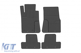 Specific rubber mats suitable for Ford Mustang 2004-2014, 4-piece set, black color from Frogum El Toro series - ABFMF6019438