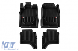 image-6-Specific rubber mats suitable for Ford Ranger pick-up, Volkswagen Amarok after 2022, 4-piece set, black color, with 24-month warranty