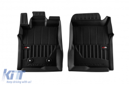 Specific rubber mats suitable for Ford Ranger pick-up, Volkswagen Amarok after 2022, 4-piece set, black color, with 24-month warranty-image-6222341
