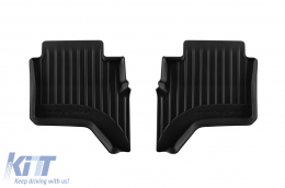Specific rubber mats suitable for Ford Ranger pick-up, Volkswagen Amarok after 2022, 4-piece set, black color, with 24-month warranty-image-6222342