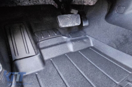 Specific rubber mats suitable for Ford Ranger pick-up, Volkswagen Amarok after 2022, 4-piece set, black color, with 24-month warranty-image-6222345