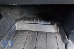 Specific rubber mats suitable for Ford Ranger pick-up, Volkswagen Amarok after 2022, 4-piece set, black color, with 24-month warranty-image-6222347