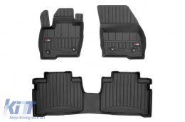 Specific rubber mats suitable for Ford S-max after 2015, 3-piece set, black color, with 24-month warranty-image-6223599