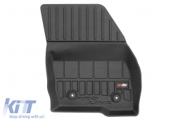 Specific rubber mats suitable for Ford S-max after 2015, 3-piece set, black color, with 24-month warranty-image-6223601