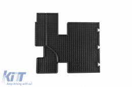 Specific rubber mats suitable for Ford Tourneo, Transit Custom after 2012, Transit Custom after 2018, third row, 3-piece set, black color-image-6228534