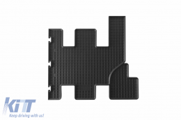 Specific rubber mats suitable for Ford Tourneo, Transit Custom after 2012, Transit Custom after 2018, third row, 3-piece set, black color-image-6228536