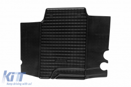 Specific rubber mats suitable for Ford Tourneo, Transit Custom after 2012, 2 seats, Transit after 2014, 3 seats, 3-piece set, black color-image-6248544