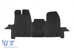 Specific rubber mats suitable for Ford Tourneo, Transit Custom after 2012, 3 seats, Transit Custom after 2018, with 2 or 3 seats, with manual transmission, 3-piece set, black color - ABFMF6023484