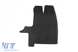 Specific rubber mats suitable for Ford Tourneo, Transit Custom after 2012, 3 seats, Transit Custom after 2018, with 2 or 3 seats, with manual transmission, 3-piece set, black color-image-6248549