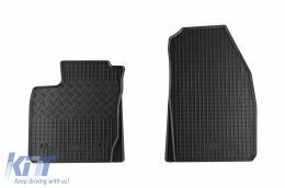 Specific rubber mats suitable for Ford Tourneo, Transit Courier after 2014, 2 seats, 2-piece set, black color - ABFMF6023625
