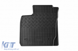 Specific rubber mats suitable for Ford Tourneo, Transit Courier after 2014, 5 seats, 4-piece set, black color-image-6249295