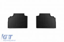 Specific rubber mats suitable for Ford Tourneo, Transit Courier after 2014, 5 seats, 4-piece set, black color-image-6249297