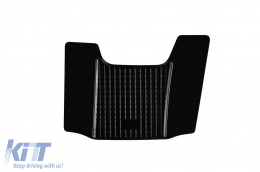 Specific rubber mats suitable for Ford Tourneo Custom after 2018, 2 or 3 seats with rack speed box, 3-piece set, black color-image-6249813
