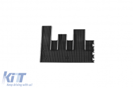 Specific rubber mats suitable for Ford Tourneo Custom after 2018, second row, 2-piece set, black color-image-6249818