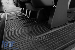 Specific rubber mats suitable for Ford Tourneo Custom after 2018, second row, 2-piece set, black color-image-6249821