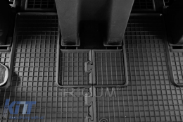 Specific rubber mats suitable for Ford Tourneo Custom after 2018, second row, 2-piece set, black color-image-6249822