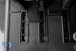Specific rubber mats suitable for Ford Tourneo Custom after 2018, second row, 2-piece set, black color-image-6249823