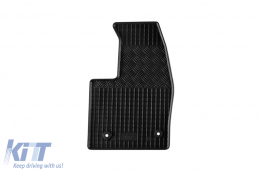 Specific rubber mats suitable for Ford Tourneo Custom after 2018, 2 or 3 seats with automatic transmission, 3-piece set, black color-image-6249874