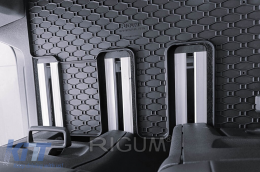 Specific rubber mats suitable for Ford Tourneo Custom after 2024, for second row seats, 2-piece set, black color-image-6250166