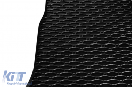 Specific rubber mats suitable for Ford Tourneo Custom after 2024, for second row seats, 2-piece set, black color-image-6250169