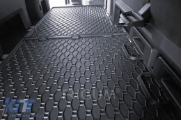 Specific rubber mats suitable for Ford Tourneo Custom after 2024, for third row seats, 2-piece set, black color-image-6250222