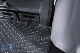 Specific rubber mats suitable for Ford Tourneo Custom after 2024, for third row seats, 2-piece set, black color-image-6250223