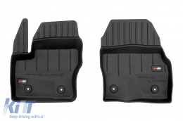 image-14-Specific rubber mats suitable for Ford Transit Connect 2013-2022 from Frogum 3D ProLine series, 2-piece set, black color, with 24-month warranty