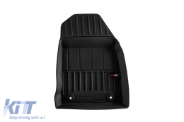 Specific rubber mats suitable for Ford Transit Courier after 2023, 2-piece set, black color, with 24-month warranty-image-6224028