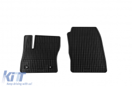 Specific rubber mats suitable for Ford Transit Connect van 2014-2016, 2-piece set, black color-image-6243086