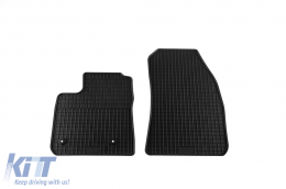 Specific rubber mats suitable for Ford Transit Courier 2014-2019, Tourneo Courier 2018-2023, 2-piece set, black color - ABFMF6022564