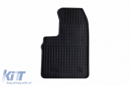 Specific rubber mats suitable for Ford Transit Custom, Tourneo Custom after 2012 with 2-3 seats, Transit after 2014 with automatic transmission, 2-piece set, black color-image-6243103