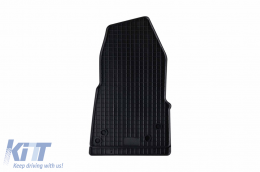 Specific rubber mats suitable for Ford Transit Custom, Tourneo Custom after 2012 with 2-3 seats, Transit after 2014 with automatic transmission, 2-piece set, black color-image-6243104