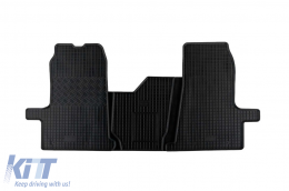 Specific rubber mats suitable for Ford Transit after 2000, Transit after 2006, 3 seats, 3-piece set, black color - ABFMF6023486
