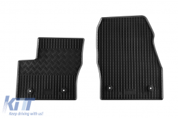 Specific rubber mats suitable for Ford Transit Connect after 2019, 2 seats, 2-piece set, black color - ABFMF6023749