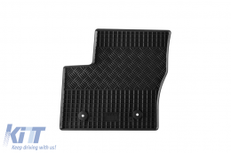 Specific rubber mats suitable for Ford Transit Connect after 2019, 2 seats, 2-piece set, black color-image-6250008