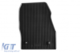 Specific rubber mats suitable for Ford Transit Connect after 2019, 2 seats, 2-piece set, black color-image-6250009