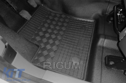 Specific rubber mats suitable for Ford Transit Connect after 2019, 2 seats, 2-piece set, black color-image-6250012