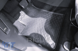 Specific rubber mats suitable for Ford Transit Courier, Tourneo Courier after 2023 with 2 seats, 2-piece set, black color-image-6250263