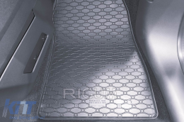 Specific rubber mats suitable for Ford Transit Courier, Tourneo Courier after 2023 with 2 seats, 2-piece set, black color-image-6250264
