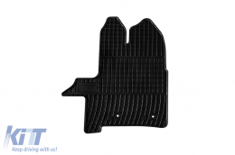 Specific rubber mats suitable for Ford Transit van after 2019, 3-piece set, black color-image-6250736