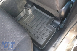 Specific rubber mats suitable for Frogum 3D ProLine series for Citroen C4 Aircross, Peugeot 4008 2012-2017, Mitsubishi ASX after 2010, 4-piece set, black color, with 24-month warranty-image-6221015