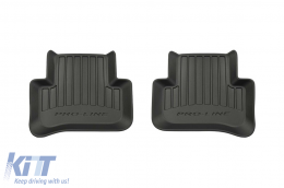 Specific rubber mats suitable for Frogum 3D ProLine series for Mercedes C class W204 sedan, wagon 2007-2014, 4-piece set, black color, with 24-month warranty-image-6221324