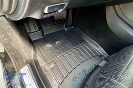 Specific rubber mats suitable for Frogum 3D ProLine series for Mercedes S class W222 2013-2020 long wheelbase, 4-Matic, 4-piece set, black color, with 24-month warranty-image-6221901