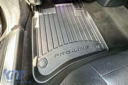 Specific rubber mats suitable for Frogum 3D ProLine series for Mercedes S class W222 2013-2020 long wheelbase, 4-Matic, 4-piece set, black color, with 24-month warranty-image-6221903