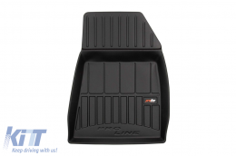 Specific rubber mats suitable for Frogum 3D ProLine series for Renault Clio after 2019, Mitsubishi Colt hatchback after 2023, 4-piece set, black color, with 24-month warranty-image-6222241