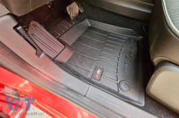 Specific rubber mats suitable for Frogum 3D ProLine series for Renault Clio after 2019, Mitsubishi Colt hatchback after 2023, 4-piece set, black color, with 24-month warranty-image-6222244