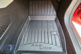 Specific rubber mats suitable for Frogum 3D ProLine series for Renault Clio after 2019, Mitsubishi Colt hatchback after 2023, 4-piece set, black color, with 24-month warranty-image-6222245
