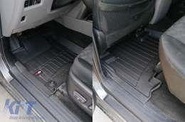 Specific rubber mats suitable for Frogum 3D ProLine series for Toyota Land Cruiser FJ150, 4Runner, Lexus LX after 2009, Toyota Land Cruiser J200 after 2007, 4-piece set, black color, with 24-month war-image-6222787